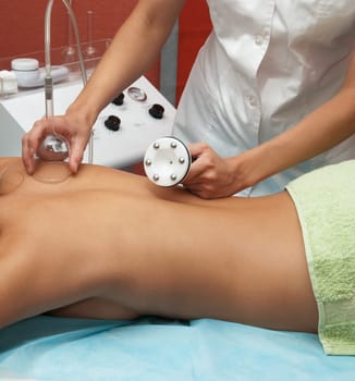 Photo of the Girl closeup at professional massage
