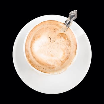 cappuccino coffee cup isolated on a white background