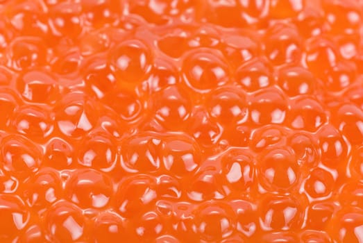 Tasty delicious red caviar as background