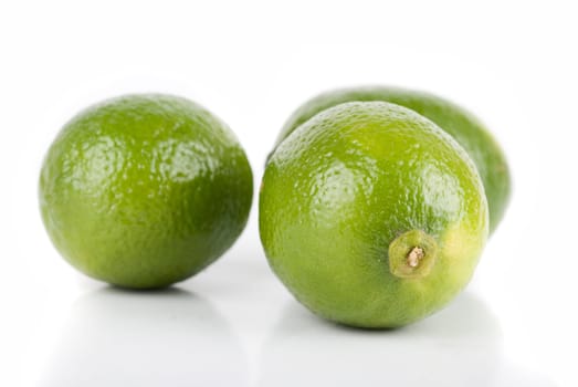ripe lime isolated on a white background