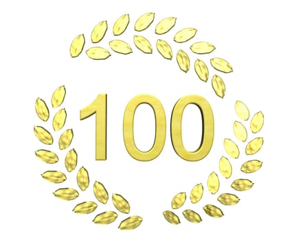 number with laurel wreath