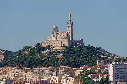 Notre Dame de la Garde from Marseille in France trip