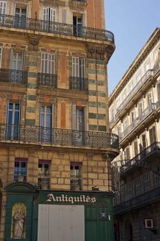 The antiques district of Marseille in France