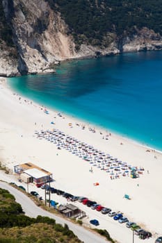 Myrtos beach on Greek island of Kefalonia