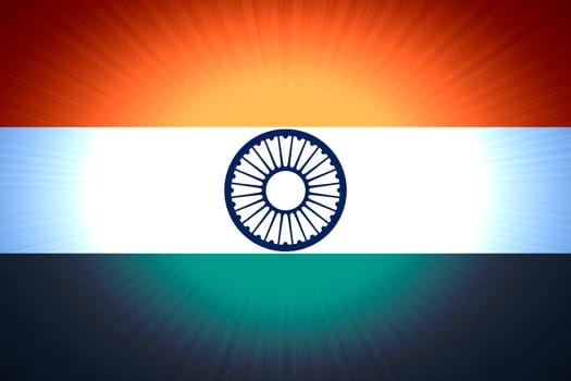 tri colored indian flag with ashok chakra