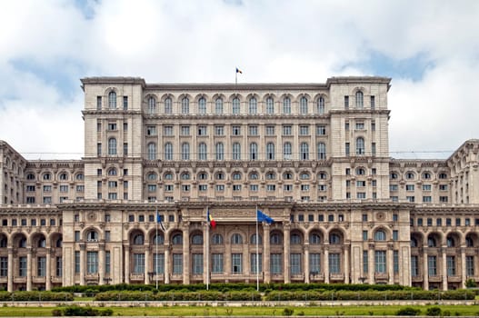 Ceausescu's former Palace of Parliament in Bucharest,Romania - the world's largest civilian administrative building
