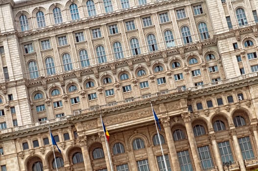 Ceausescu's former Palace of Parliament in Bucharest,Romania - the world's largest civilian administrative building