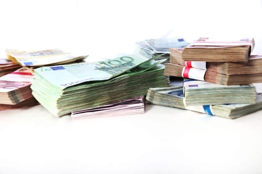 Banknotes - stack - landscape - copy space