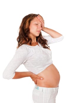 Pregnant young woman in pain