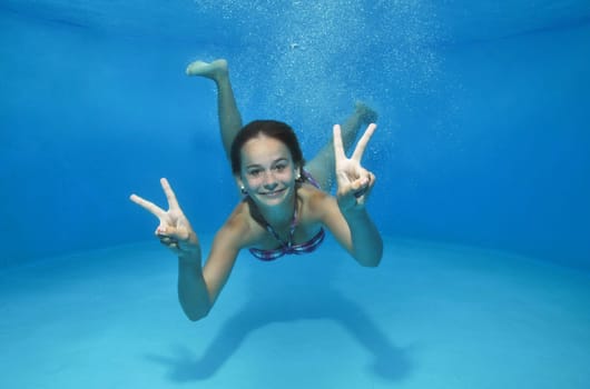 In the swimming pool