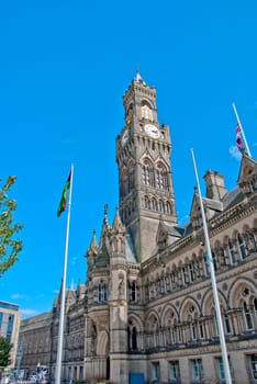 The Town Hall and Belltower of an English City