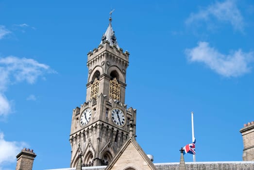 The Town Hall and Belltower of an English City