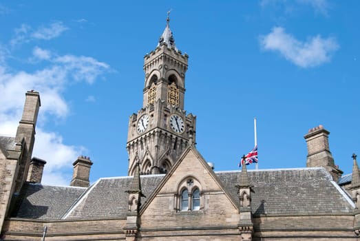 The Town Hall and Belltower of an English City
