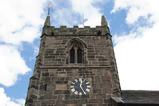 A Stone Built English Church Tower