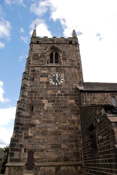 A Stone Built English Church Tower