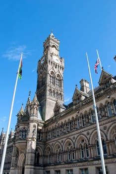 The Town Hall and Belltower of an English City