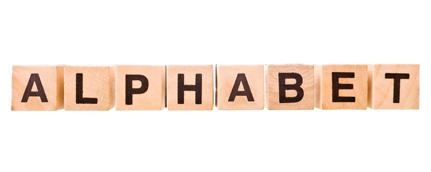 The Word Alphabet wrote of Play Blocks