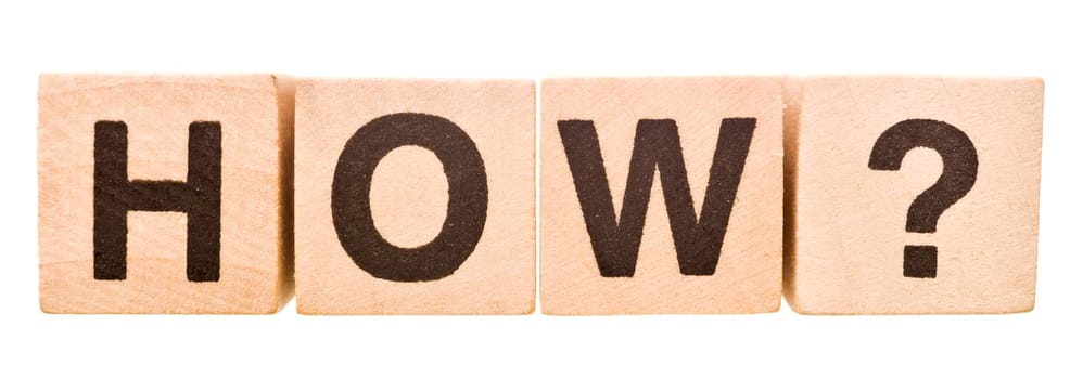 The word How wrote of Play Blocks