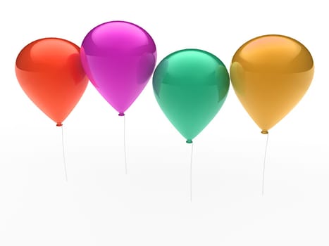 3d, ballon, balloon, party, birthday, colorful, color