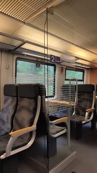Travel transport train sites windows table indoor. High quality photo Czech Republic Europe