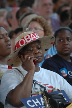 Barack Obama&#039 s at an election rally at Nissan Pavilion VA.