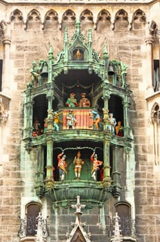 Glockenspiel on the Munich city hall
