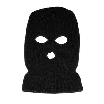 Black ski mask aka Balaclava isolated on white
