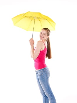 Young woman with umbrella