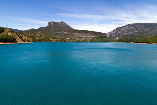 Les Escales reservoir. Tremp Lerida Catalonia Spain.