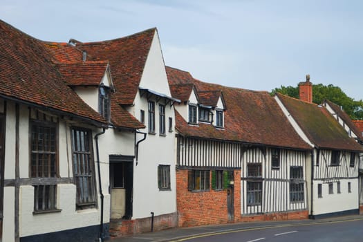 row of old cottages