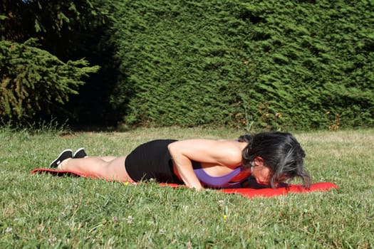 details of a session of stretching and pilates with a sexy girl