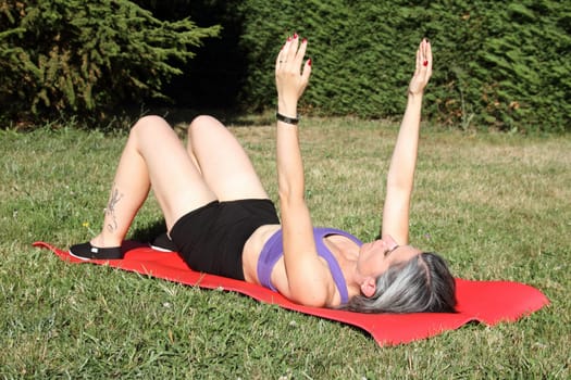 details of a session of stretching and pilates with a sexy girl