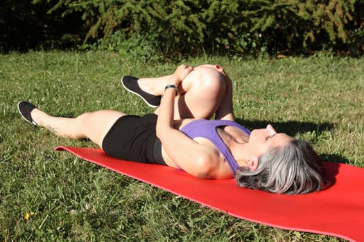 details of a session of stretching and pilates with a sexy girl