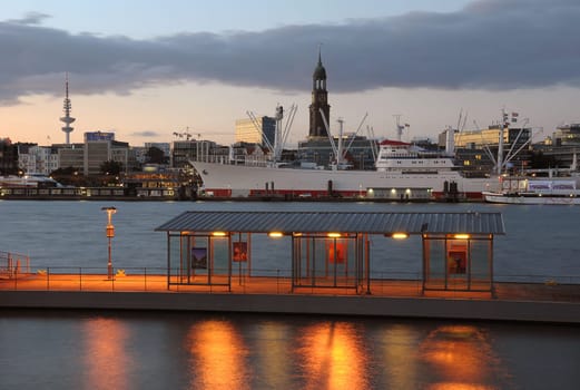 Port of Hamburg at night