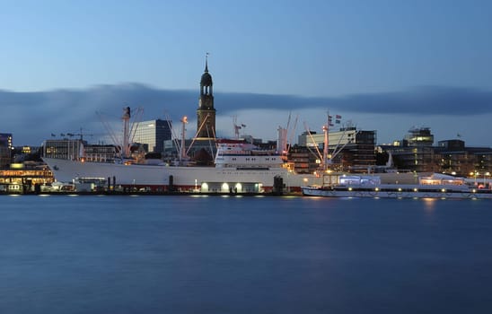 Harbour view at night