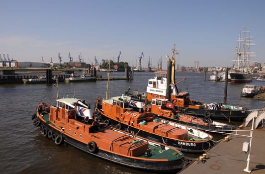 Tugboats in the Port of Hamburg
