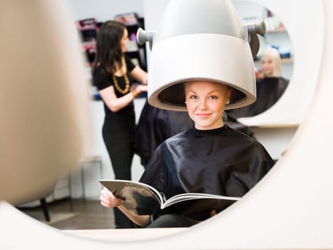 Young girl waiting at the Beauty Spa