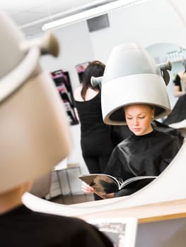 Young girl waiting at the Beauty Spa