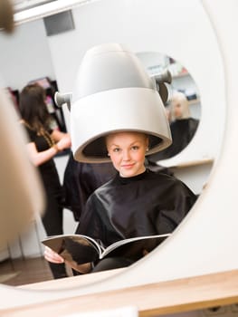 Young girl waiting at the Beauty Spa
