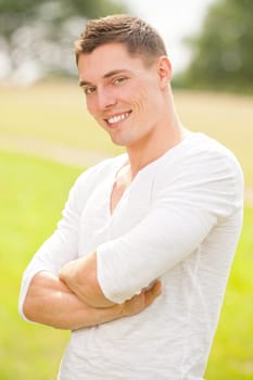 Portrait of a young and smiling man