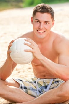Young man on the beach