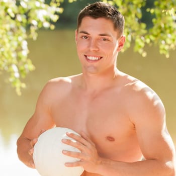 Young man on the beach