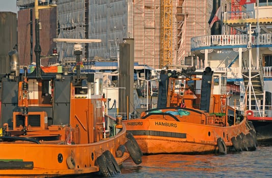 Tugboats in the Port of Hamburg