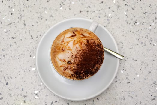 Italian cappuccino with chocolate decoration