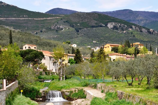 Tuscany village in spring