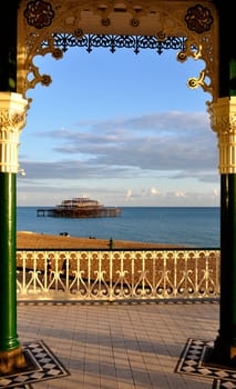 The West Pier in Brighton, Sussex, England, UK