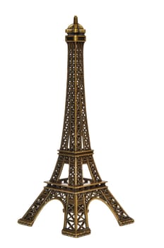 Eiffel Tower replica isolated on a white background