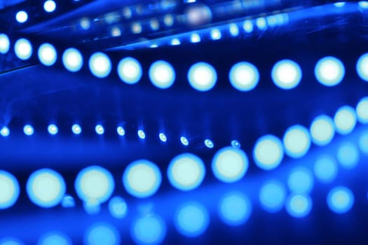 LED lights are glowing on black background