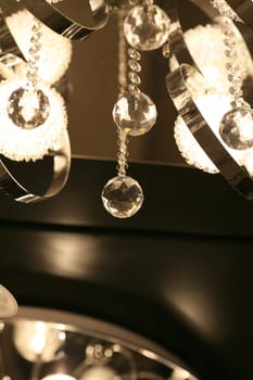 chandelier style light show generated by the lamps
