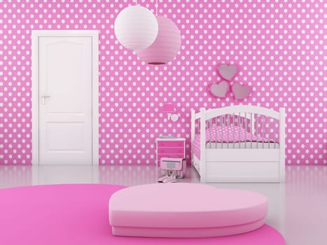Modern Interior (3D render) - Children&#039 s room
